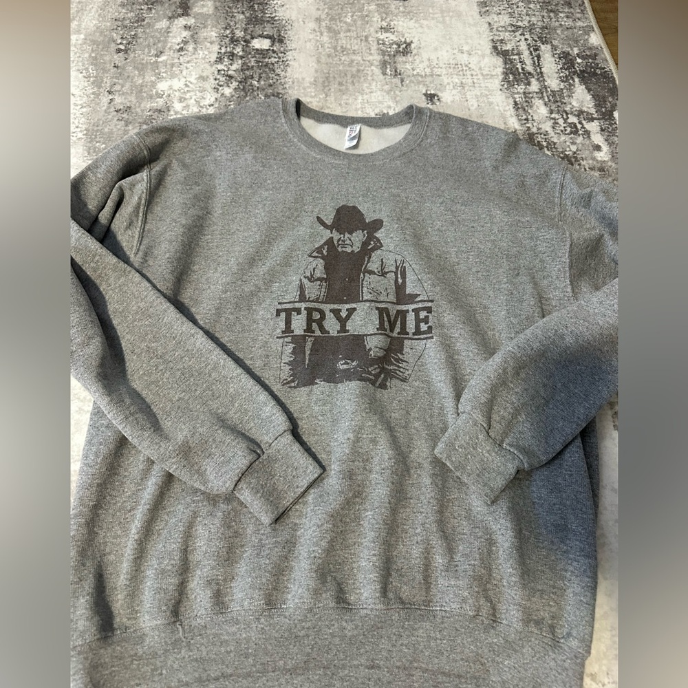 Jerzees Heather Gray Crewneck - Yellowstone